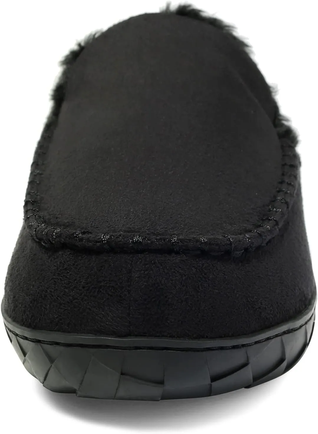 NewDenBer Men's Moccasin Slippers Warm Memory Foam Suede Soft Plush Lined Slip on Indoor Outdoor House Shoes