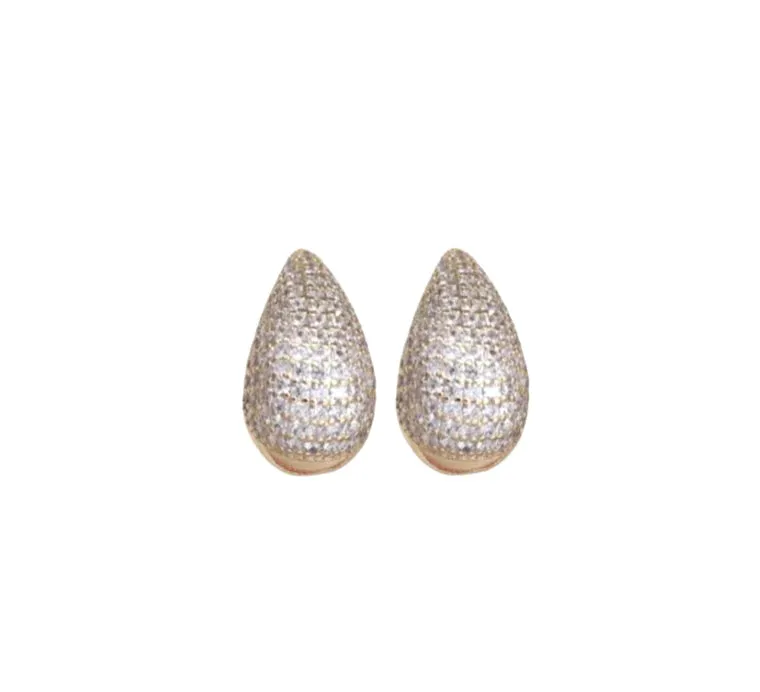Pave Teardrop Earrings