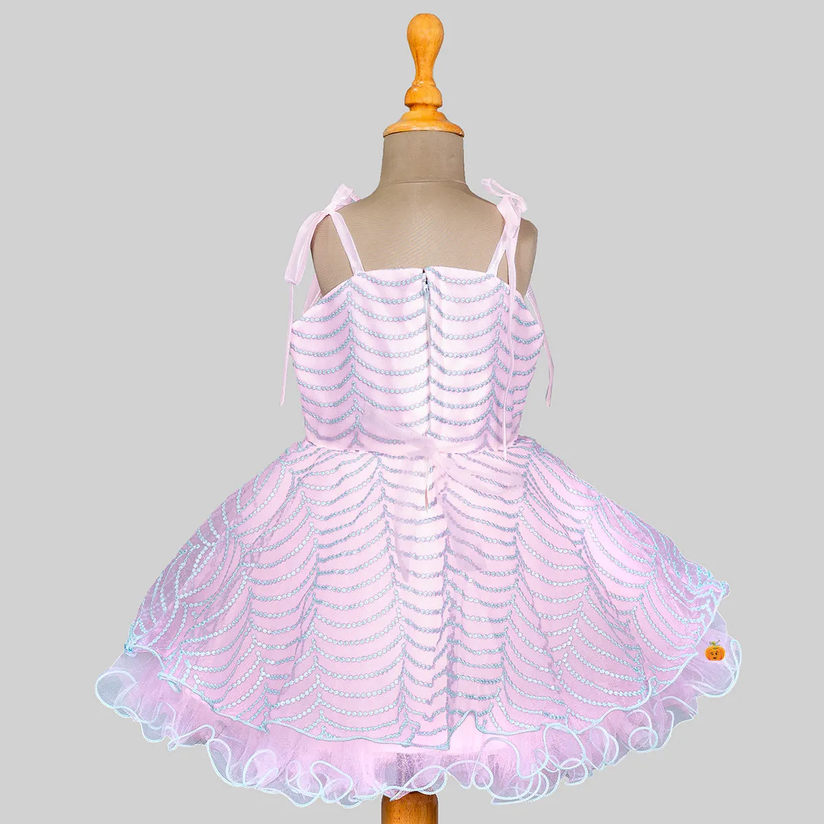 Pink Designer Frock for Girls