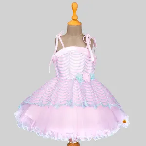Pink Designer Frock for Girls