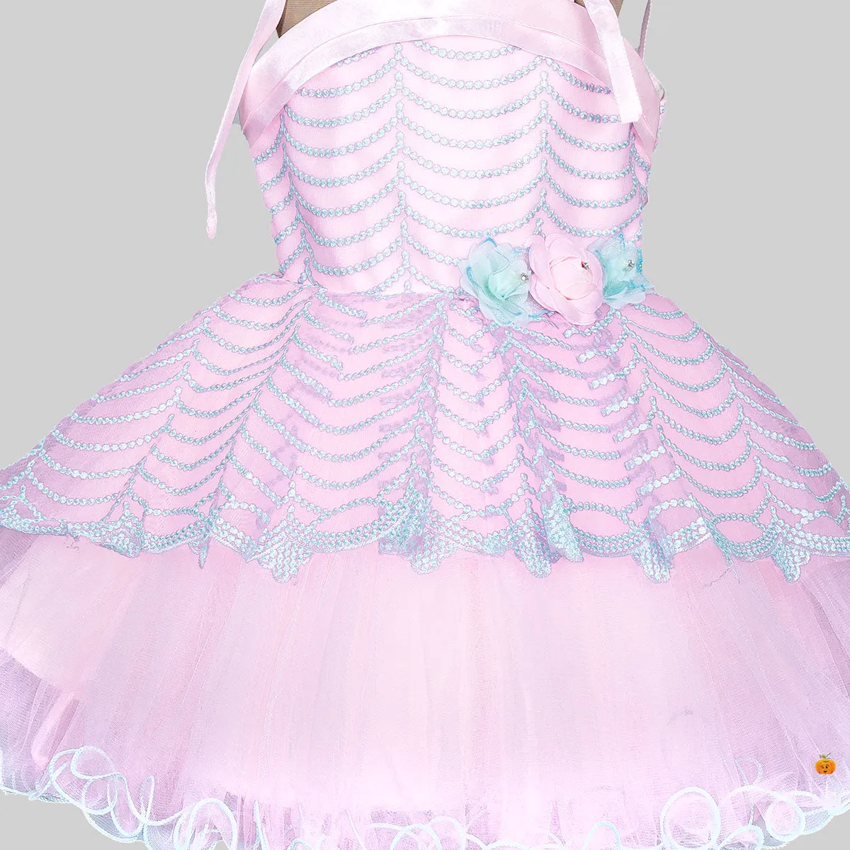 Pink Designer Frock for Girls