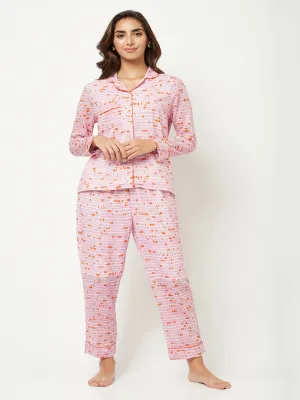 Pink Printed Loungewear