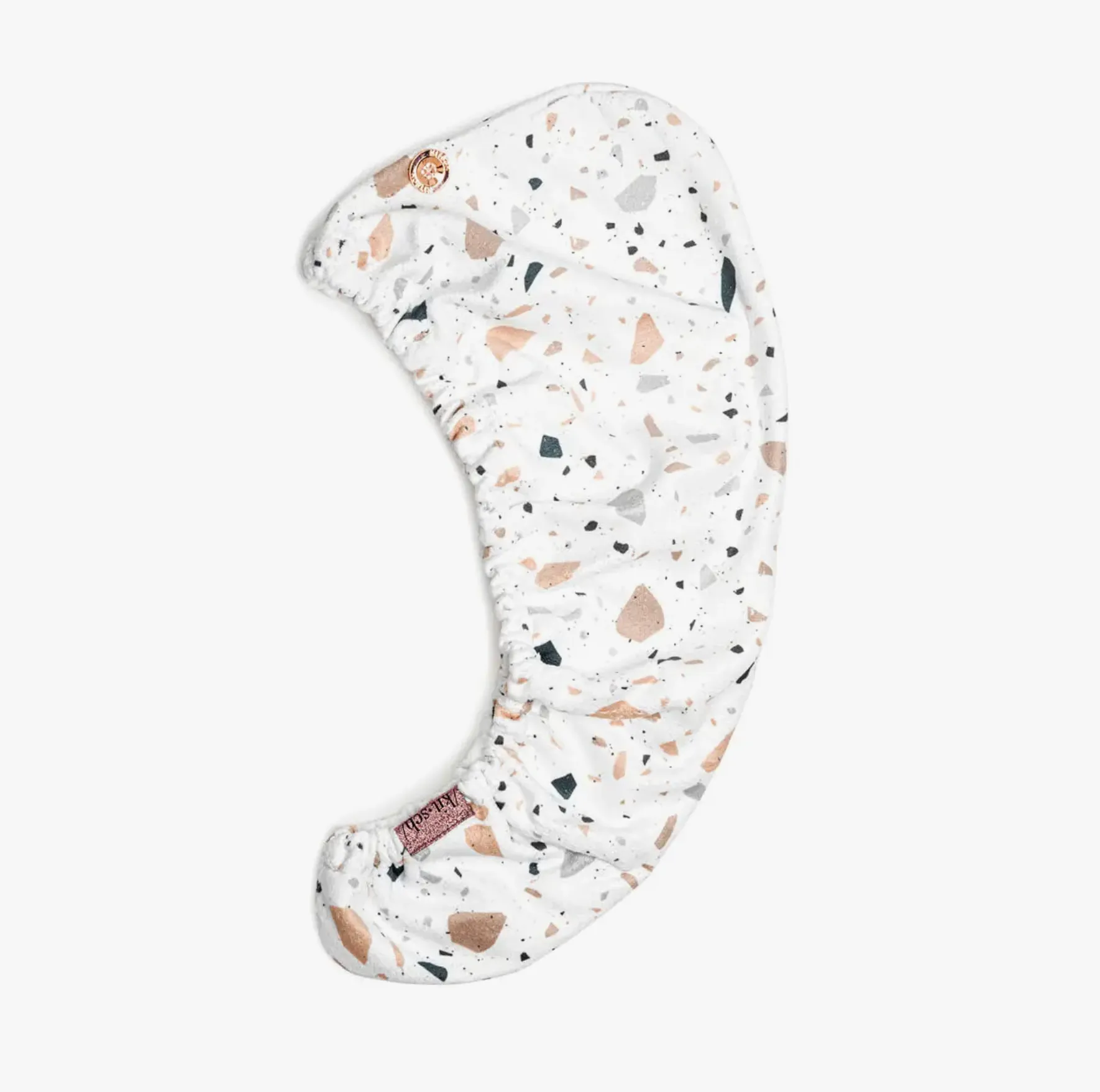 Quick Dry Hair Towel (White Terrazzo)