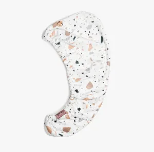 Quick Dry Hair Towel (White Terrazzo)