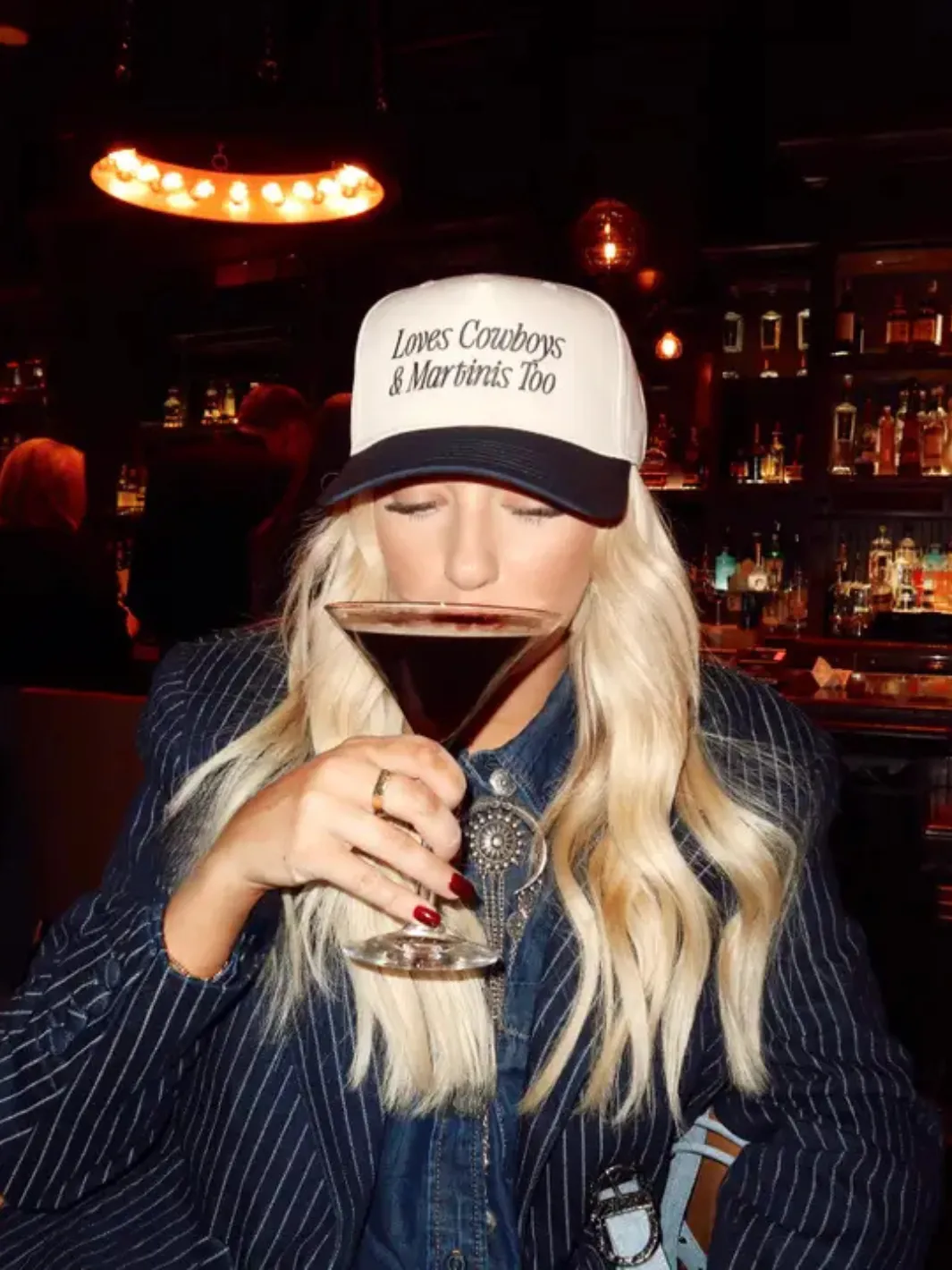 RUBY MOON - Cowboys   Martinis Snapback Hat