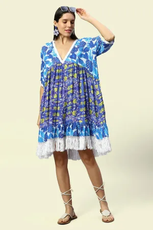 Scoop Neck Stretch Fabric Midi Dress