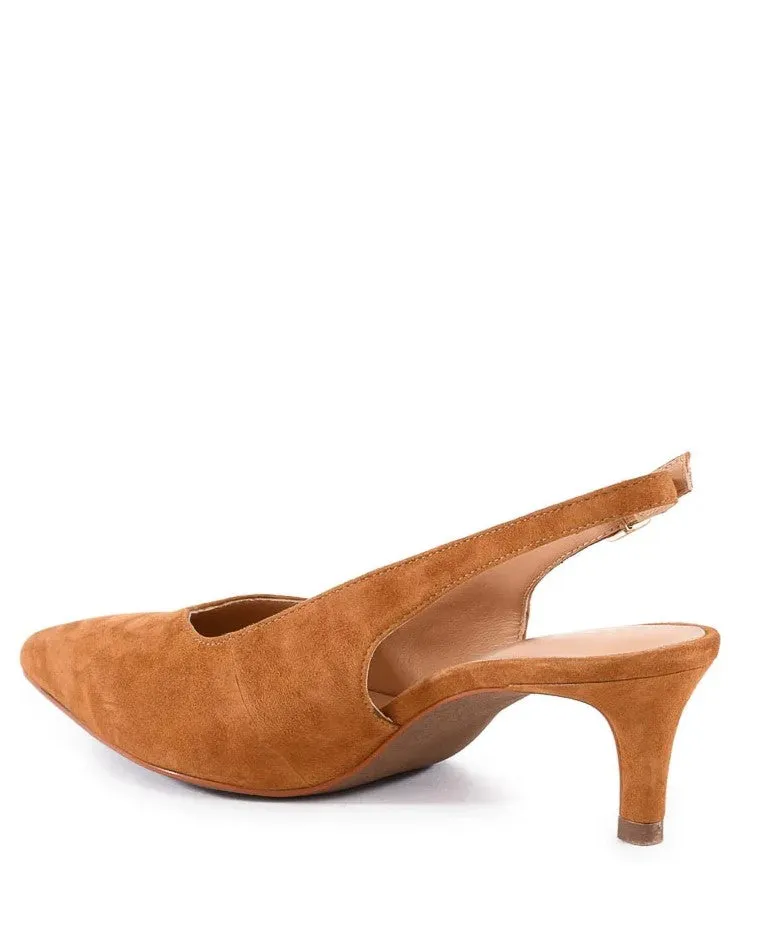 Seychelles Candlelight Sling Back Heels - Tan Suede - FINAL SALE