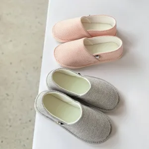 Simple Stripe Soft Sole Home Slippers