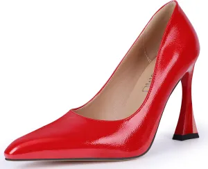Stiletto Mid Heel for Women Pointed Toe Stiletto Heels Closed Toe Pumps Slip on High Heels 4 inch Dress Pumps