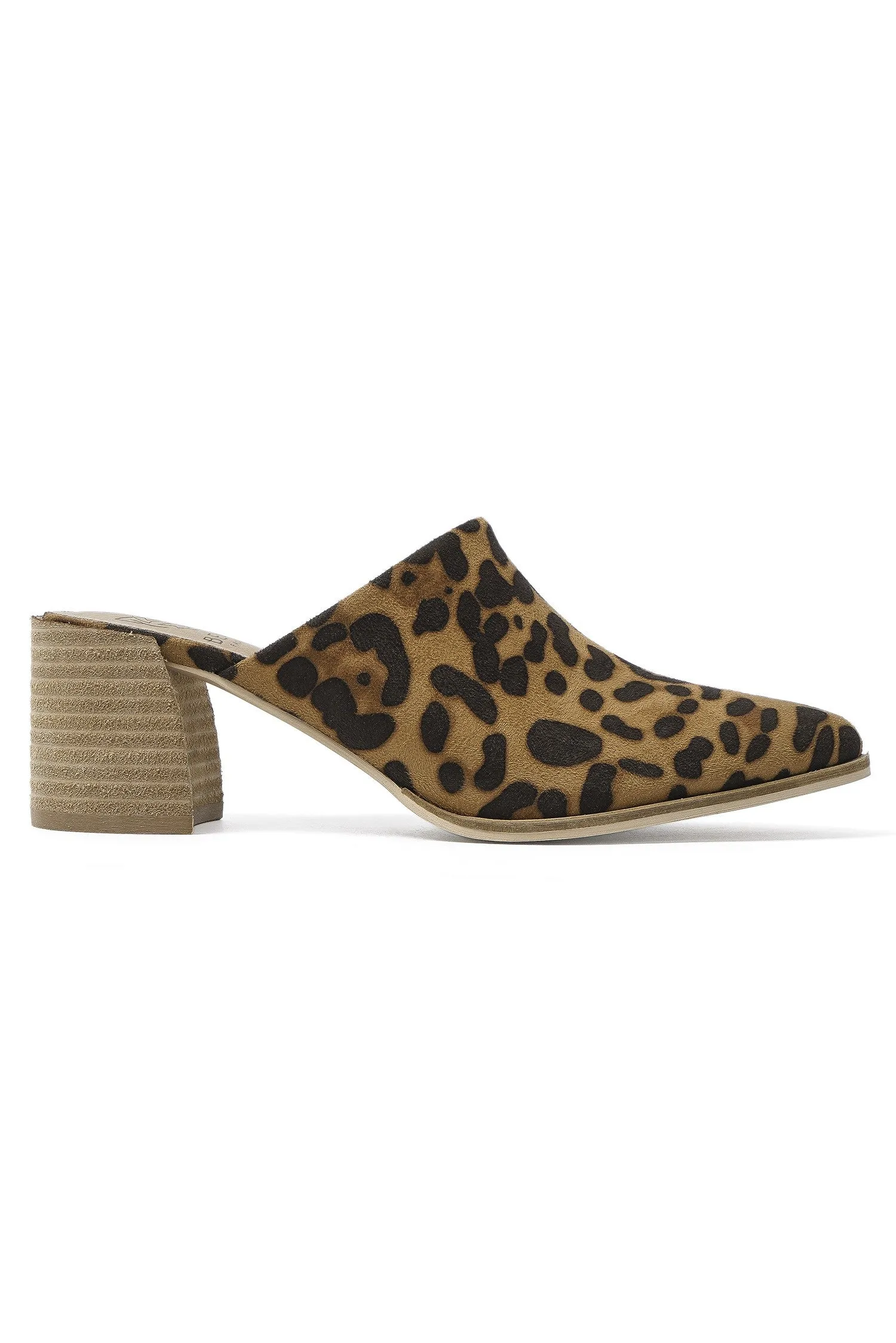 Suede Mule Heels - LEOPARD