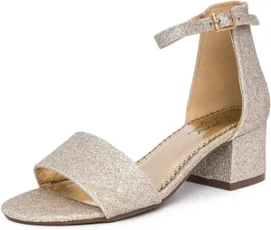 Sugar Women's Block Heel Sandals  Open Toe, Ankle Strap, Comfortable Dress Shoes for Weddings & Casual Wear