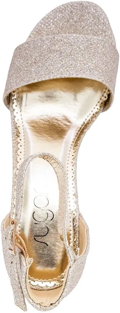Sugar Women's Block Heel Sandals  Open Toe, Ankle Strap, Comfortable Dress Shoes for Weddings & Casual Wear