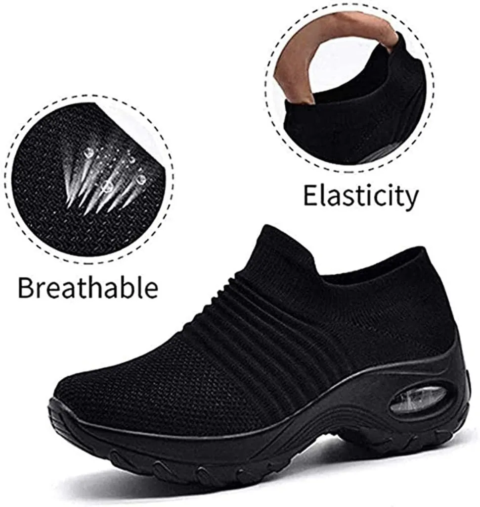 Super Soft Womens Walking Shoes Ladies Soft Comfy Sole Sneakers Sock Shoes