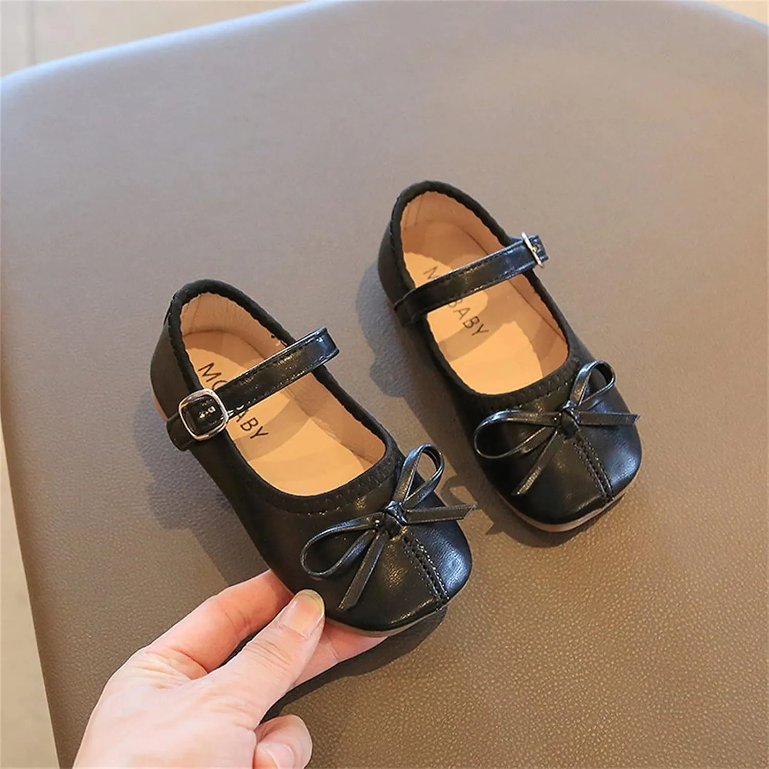 Toddler Girls Dress Shoes Bow Slip On Mary Jane Ballet Flats Girl School Party Wedding Shoes School Girl Shoes