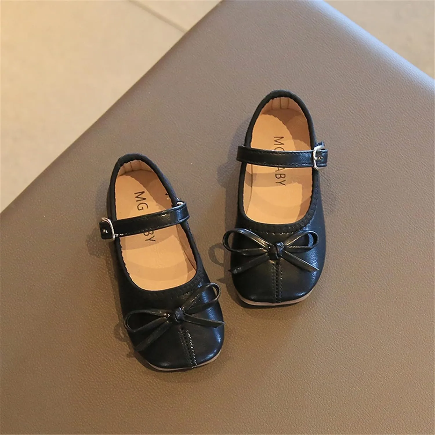 Toddler Girls Dress Shoes Bow Slip On Mary Jane Ballet Flats Girl School Party Wedding Shoes School Girl Shoes