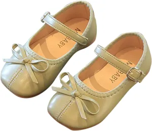 Toddler Girls Dress Shoes Bow Slip On Mary Jane Ballet Flats Girl School Party Wedding Shoes School Girl Shoes