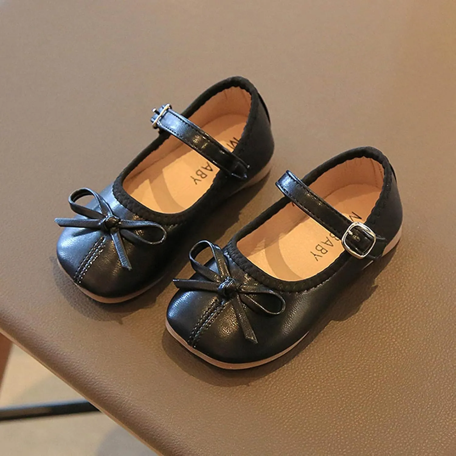 Toddler Girls Dress Shoes Bow Slip On Mary Jane Ballet Flats Girl School Party Wedding Shoes School Girl Shoes