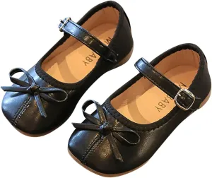 Toddler Girls Dress Shoes Bow Slip On Mary Jane Ballet Flats Girl School Party Wedding Shoes School Girl Shoes