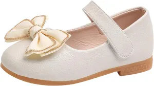 Toddler Girls Mary Jane Toddler Flower Girl Dress Shoes Little Girl Ballet Flats Bow Strap for Wedding Party School