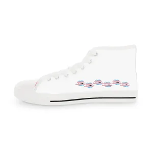 Transgender Flag Kisses LGBTQ High Top Sneakers Unisex Size