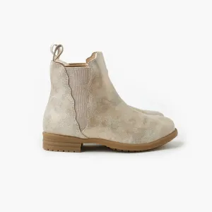 Walnut - Kendall Scalloped Boot - Metallic Rse