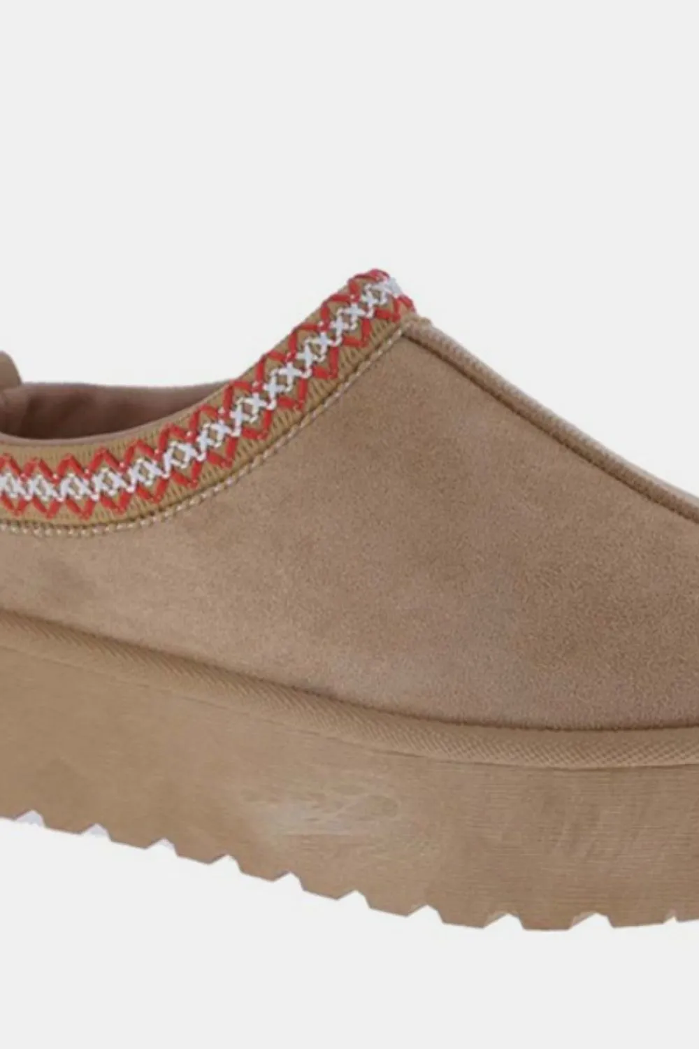 Weeboo Platform Slip-On Boots in Tan