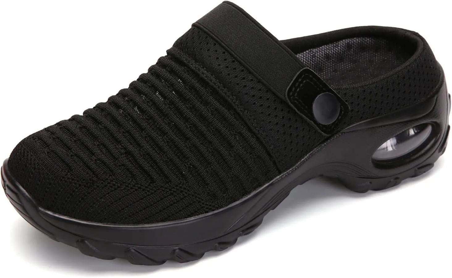 Women's Mules Clogs Shoes Breathable Mesh Wedge Walking Shoes Split Sole Platform Sneakers Sandals