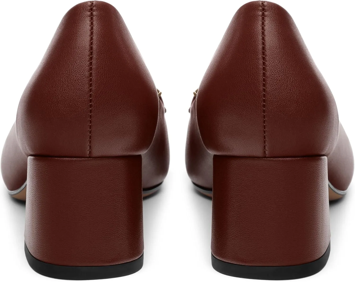 Women's Pumps Low Chunky Block Heel Square Toe Slip On Comfortable Dress Shoes for Work Office Casual